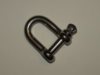 Den U-formede sjækel med bolt er fremstillet af rustfrit stål.