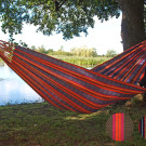 Hængekøje i høj kvalitet med brede striber.