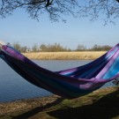 Viol farvene hængekøje af fast-vævede bomuldsklud til 2 personer